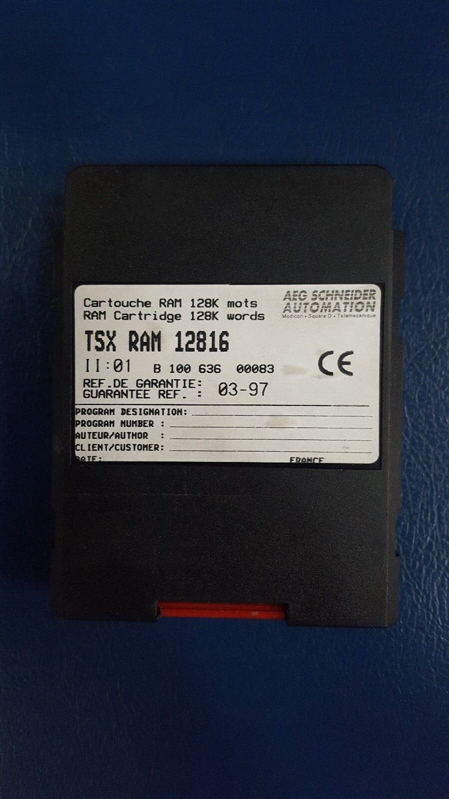 AEG SCHNEIDER AUTOMATION TSX RAM 12816 ((IN11S2B1)