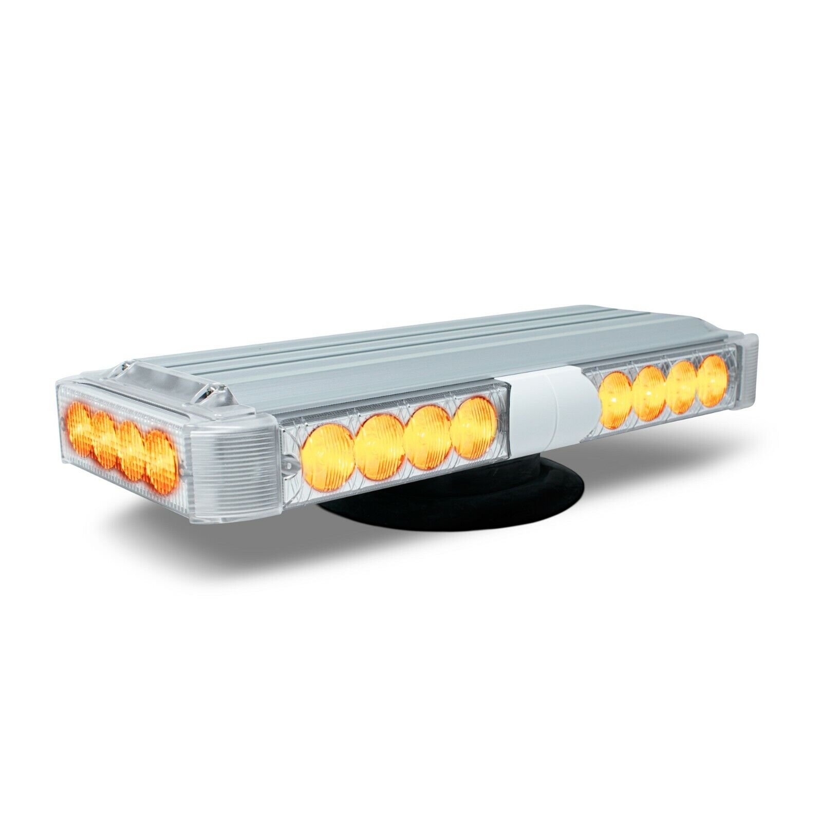 Magnet Mounted Amber LED Warning Light With 12 Flash Patterns 10-30 Volt DC