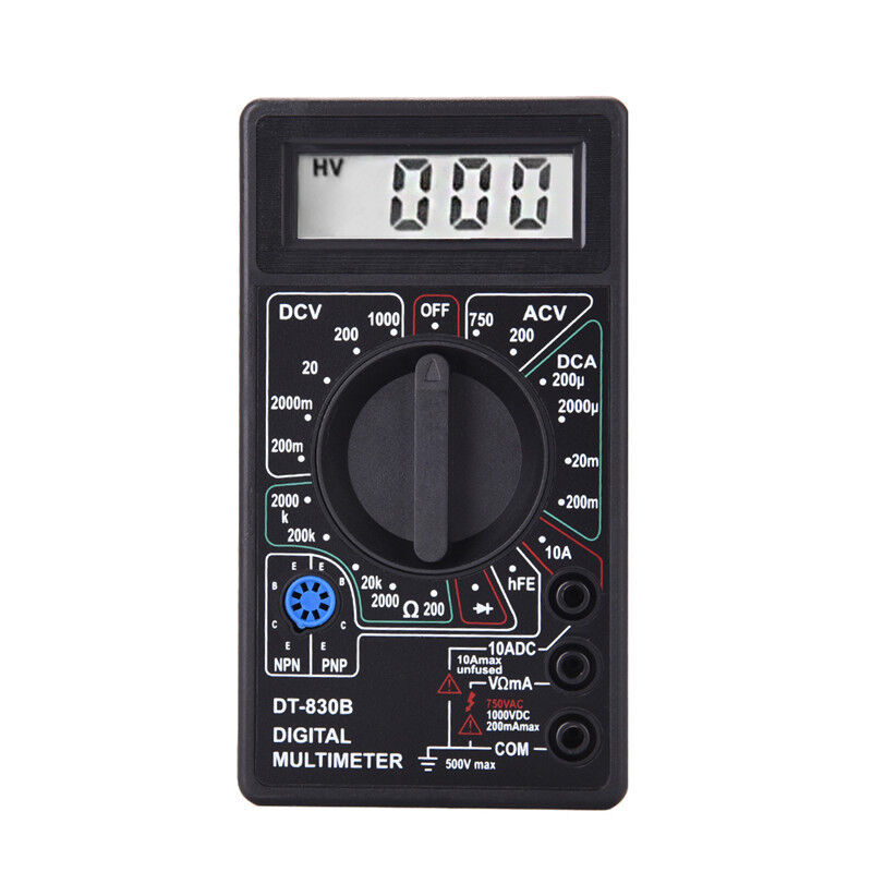 DT830B LCD Digital Voltmeter Ammeter Volt AC DC Tester Meter Ohmmeter Multimeter