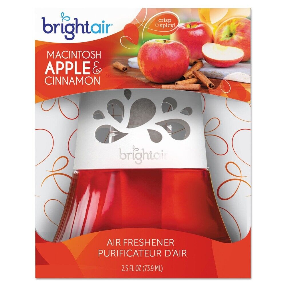 BRIGHT Air 900022CT Macintosh Apple/Cinnamon Scented Oil Air Freshener, 6/Ct New