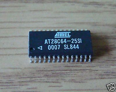 1 pc, ATMEL 28C64, AT28C64-25SI parallel 8Kx8 EEPROM