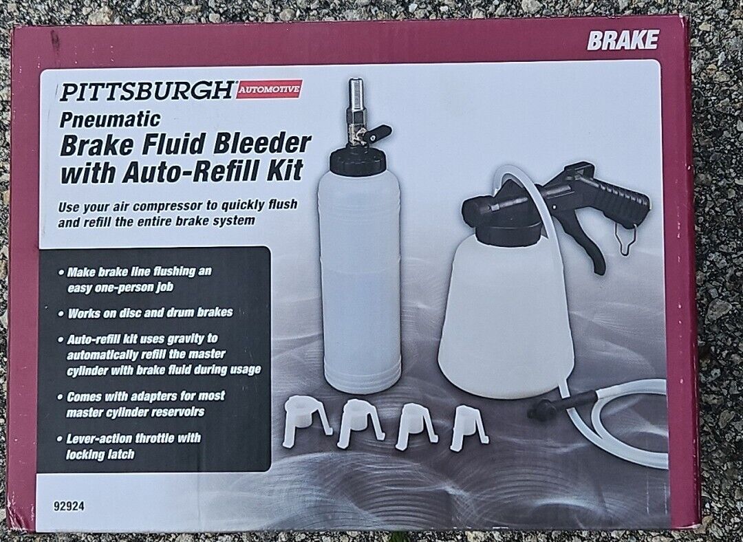 PITTSBURGH AUTOMOTIVE  Pneumatic Brake Fluid Bleeder with Auto-Refill Kit