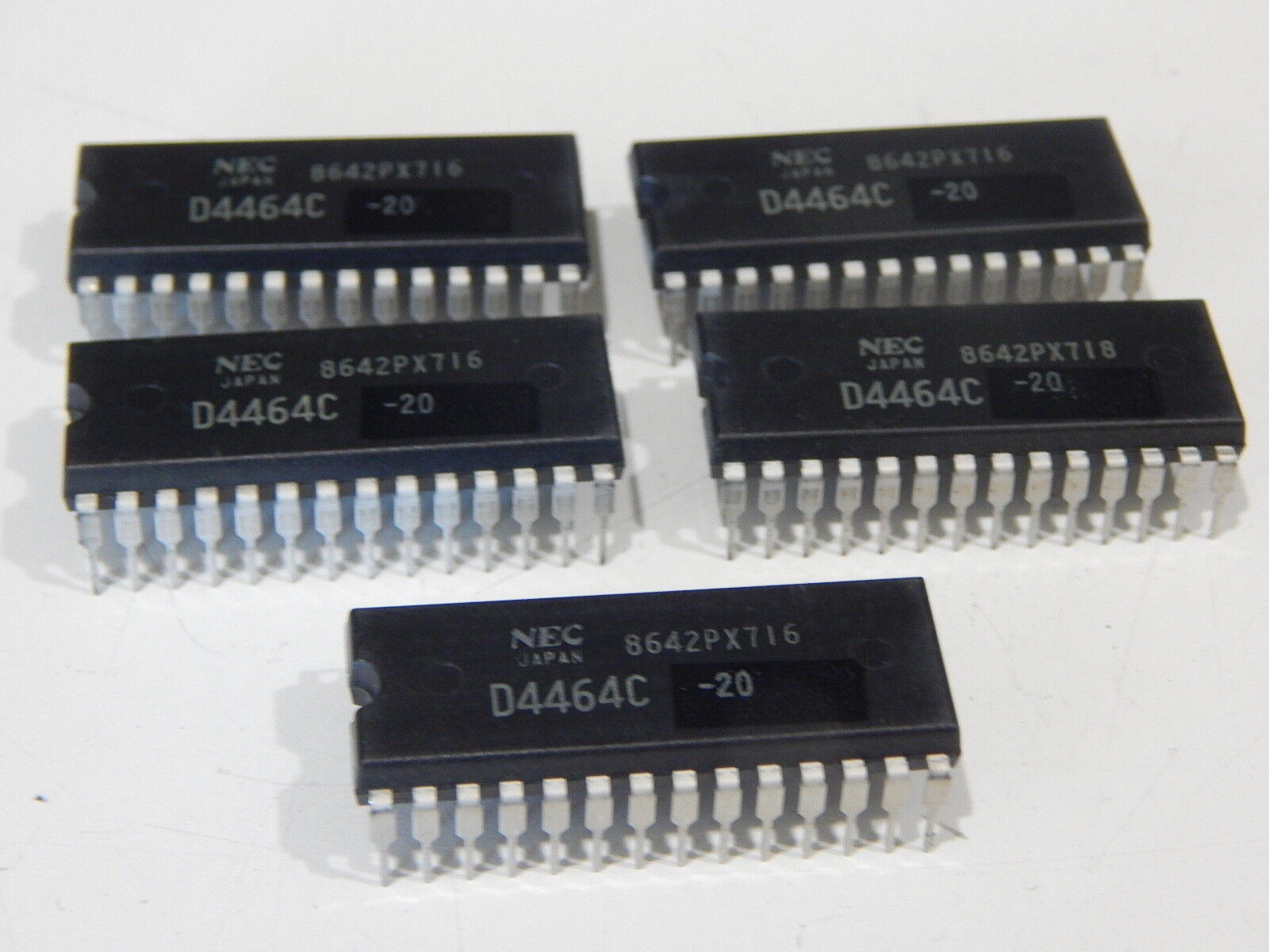 NEC D4464C D4464C-20 UPD4464 8192 X 8 BI CMOS STATIC RAM DIP - YOU GET 5 PIECES