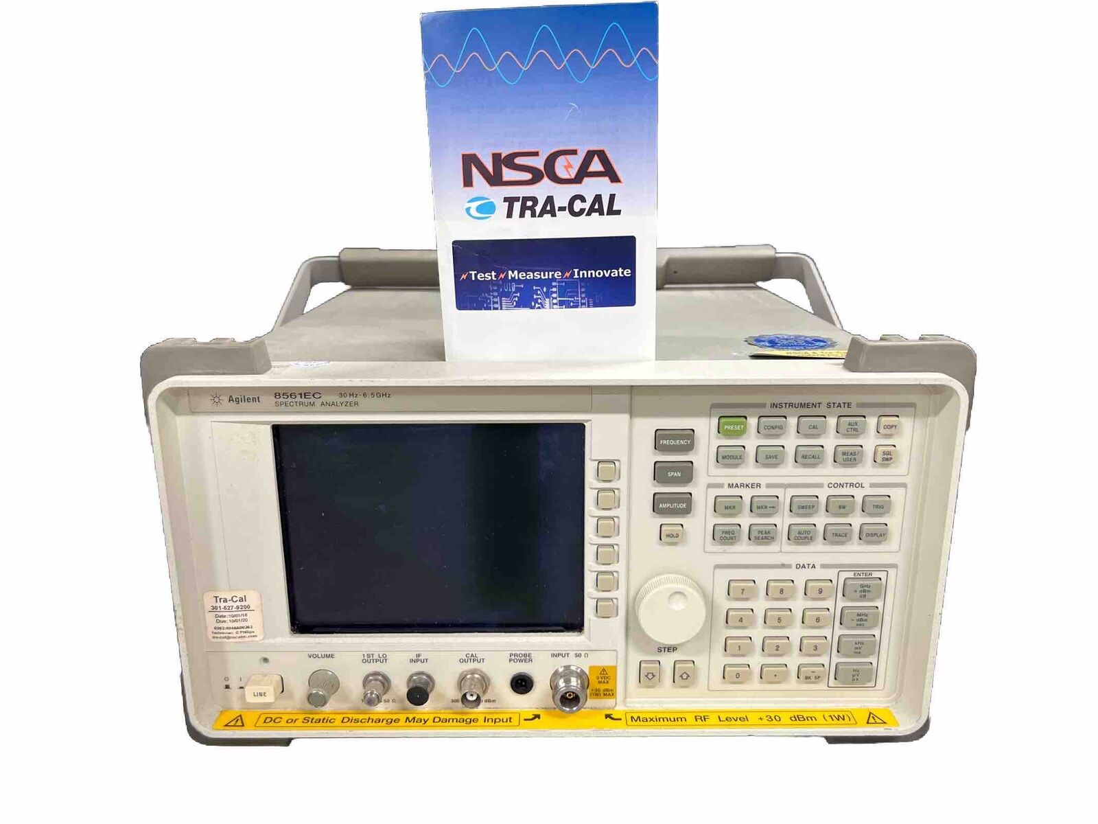 Agilent 8561EC Spectrum Analyzer w/ 85620A Memory Module & NIST Traceable Cal