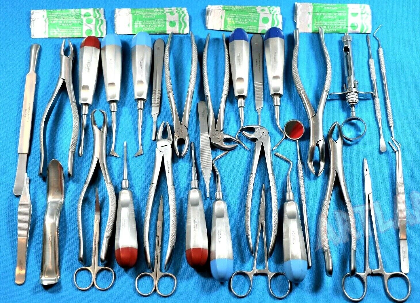 NEW GERMAN 72 PC ORAL SURGERY DENTAL EXTRACTING ELEVATORS FORCEPS INSTRUMENT KIT