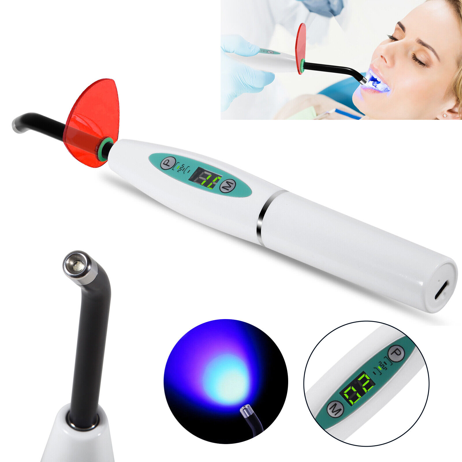 Dental LED Curing Light Lamp Wireless Cordless Resin Cure 5W 2000mW/cm² ns