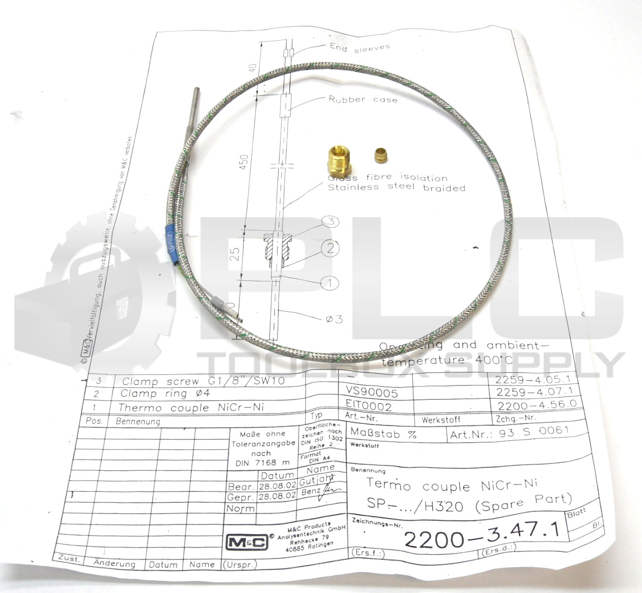 NEW M&C PRODUCTS 2200-3.47.1 THERMOCOUPLE