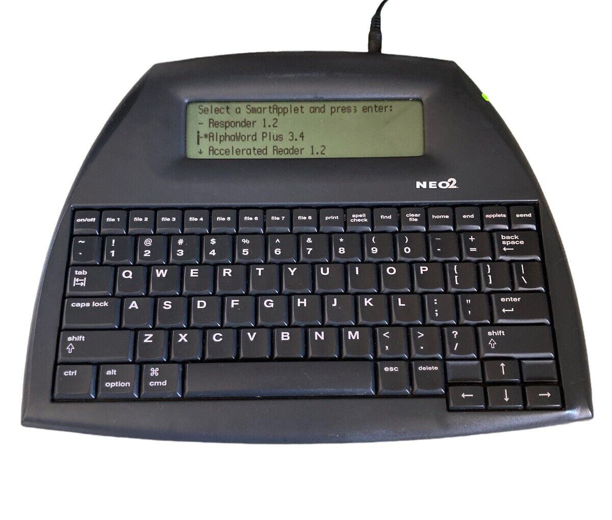 ALPHASMART NEO2-KB,  Portable Word  Processor With Charger EUC Tested
