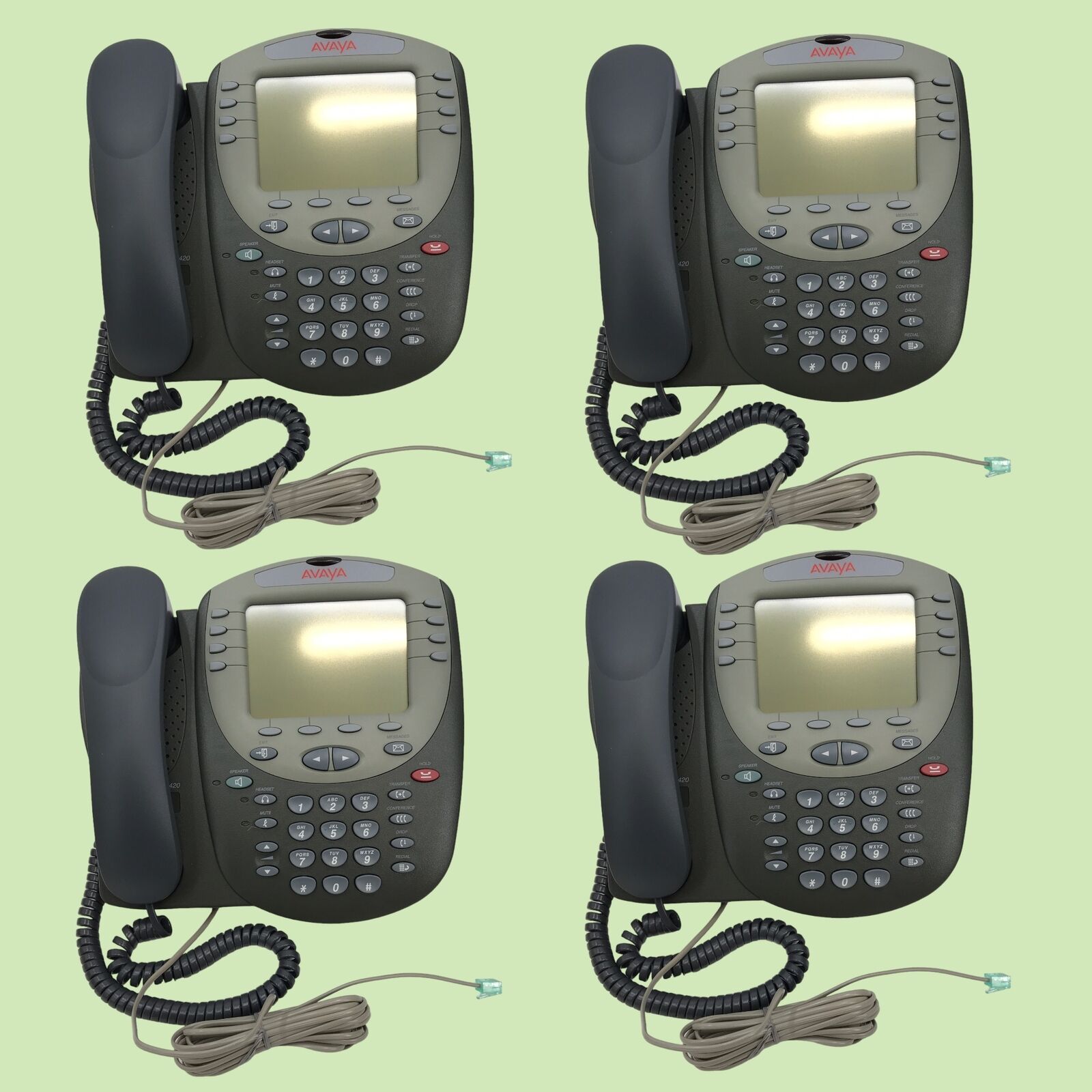 Lot of 4 Avaya 2420 Digital Telephones 2420D01B-2001 700381585