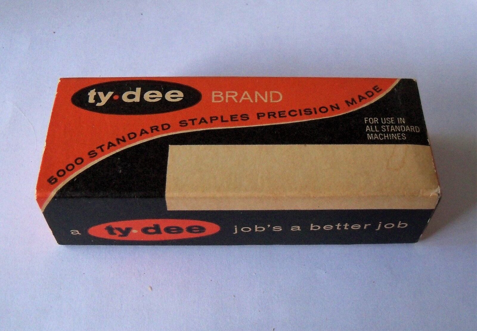Vintage box TY•DEE Staples 5000 std No.K-19 Made in USA retro almost full rare