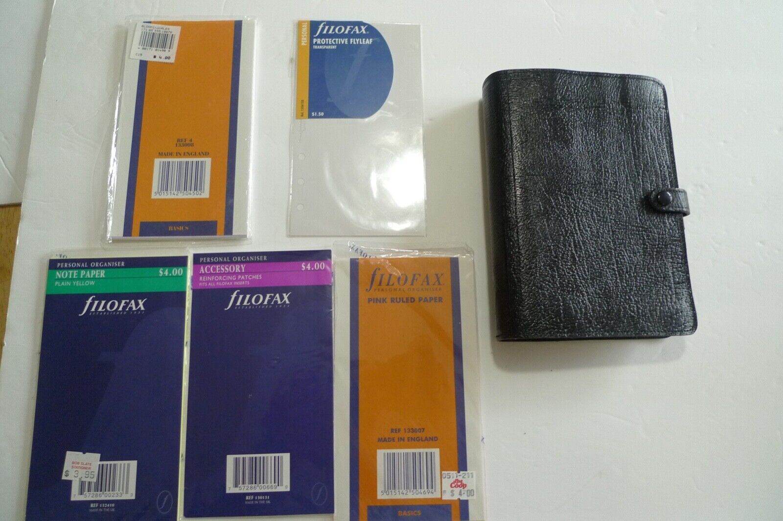 FILOFAX - WINCHESTER LEATHER PLANNER  &  INSERTS - VINTAGE - MADE @UK -EXCELLENT