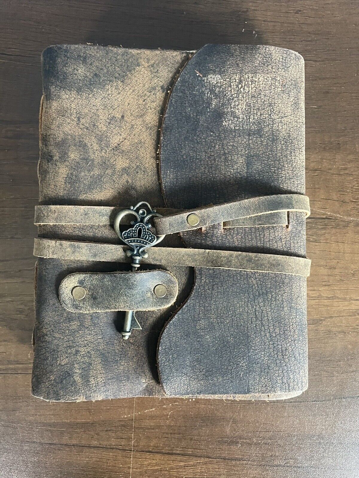LEATHER VILLAGE Vintage Leather Journal Handmade Deckle Edge Leather Bound Book