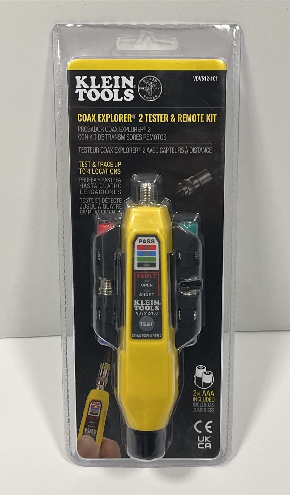 Klein Tools VD512-101 Coax Explorer 2 Coax Cable Tester Tracer & Remote Kit NEW