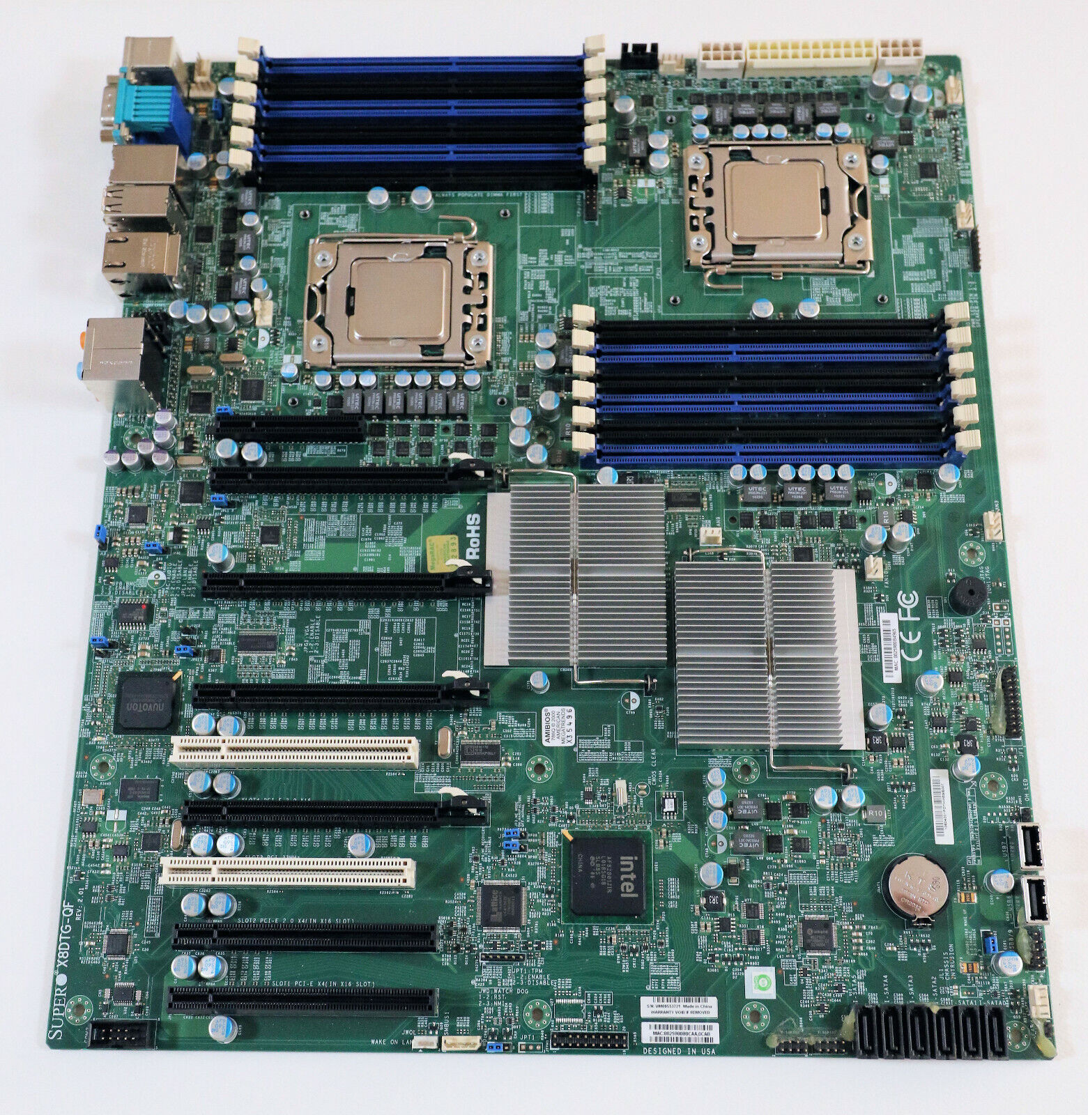 SuperMicro X8DTG-QF REV: 2.01 Motherboard W/ 2x Intel X5670 