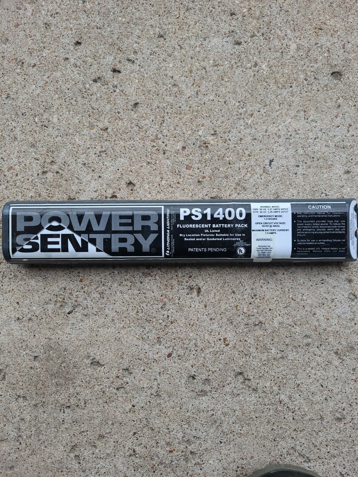 Lithonia POWER SENTRY EMERGENCY BACKUP BATTERY PACK PS1400QD Ballast Used