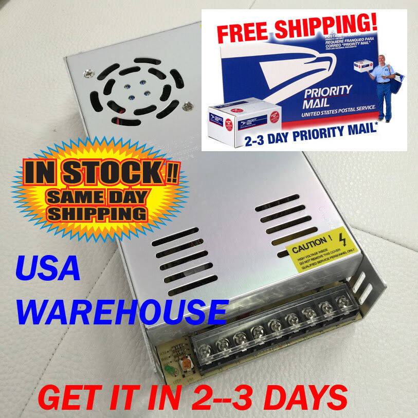 12V DC 30A Regulated Switching Power Supply 360W LED Strip Light USA SELLER