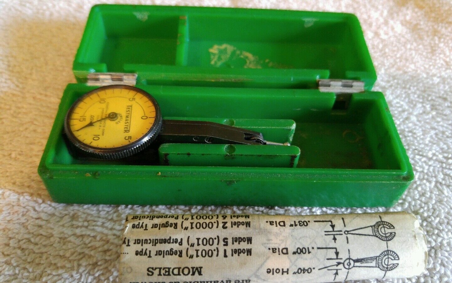 Federal Testmaster Jeweled Dial Indicator