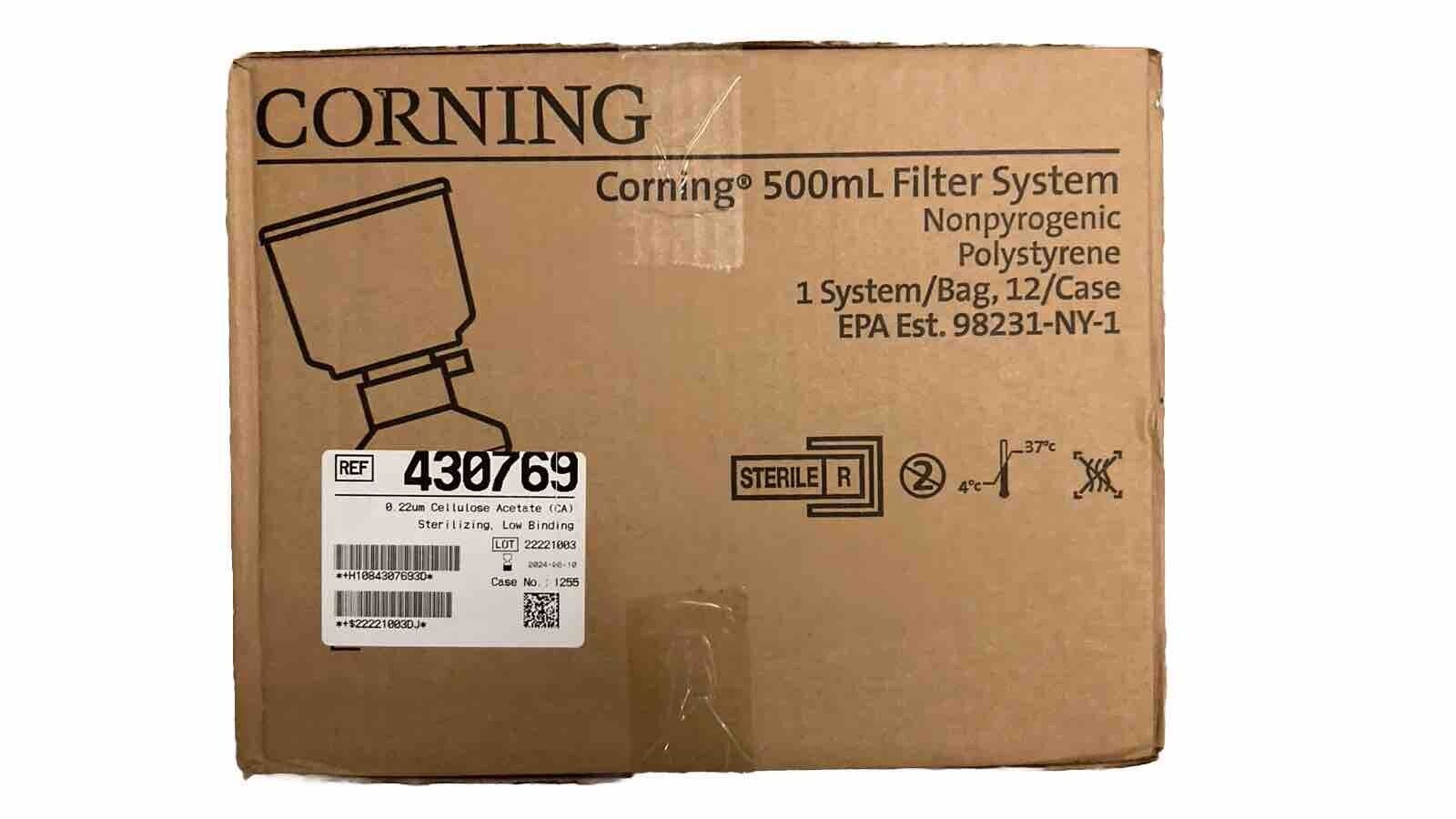 Case of 12 NEW Corning 430769 Disposable Vacuum Filter Storage Systems