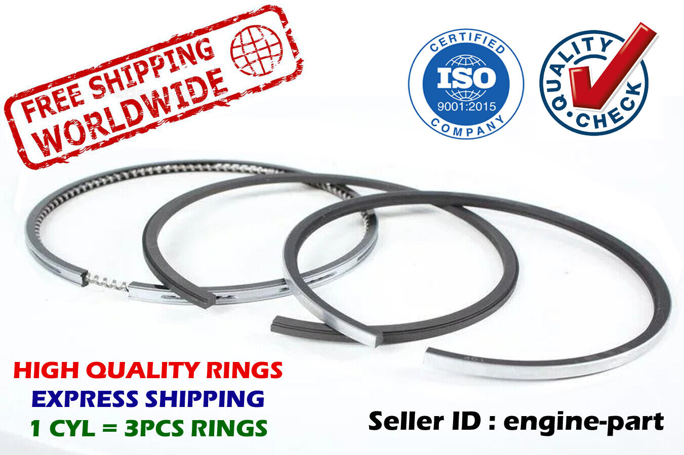 87mm STD Piston Ring Set Fits for Opel H25E 25H 9-3514-00 40424330