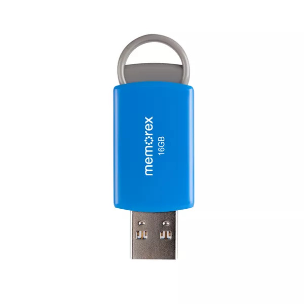 Memorex 16GB Flash Drive USB 2.0 - Blue.