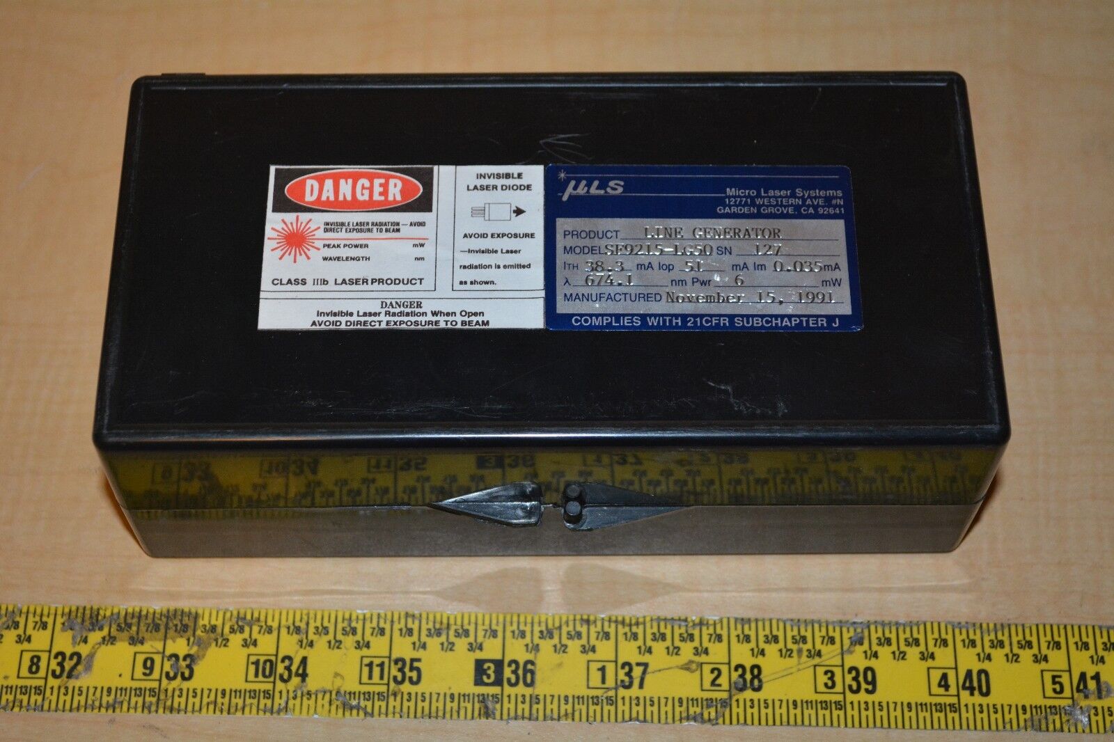 uLS Mirco Laser Systems Invisible Laser Diode SF9215-LG50 \