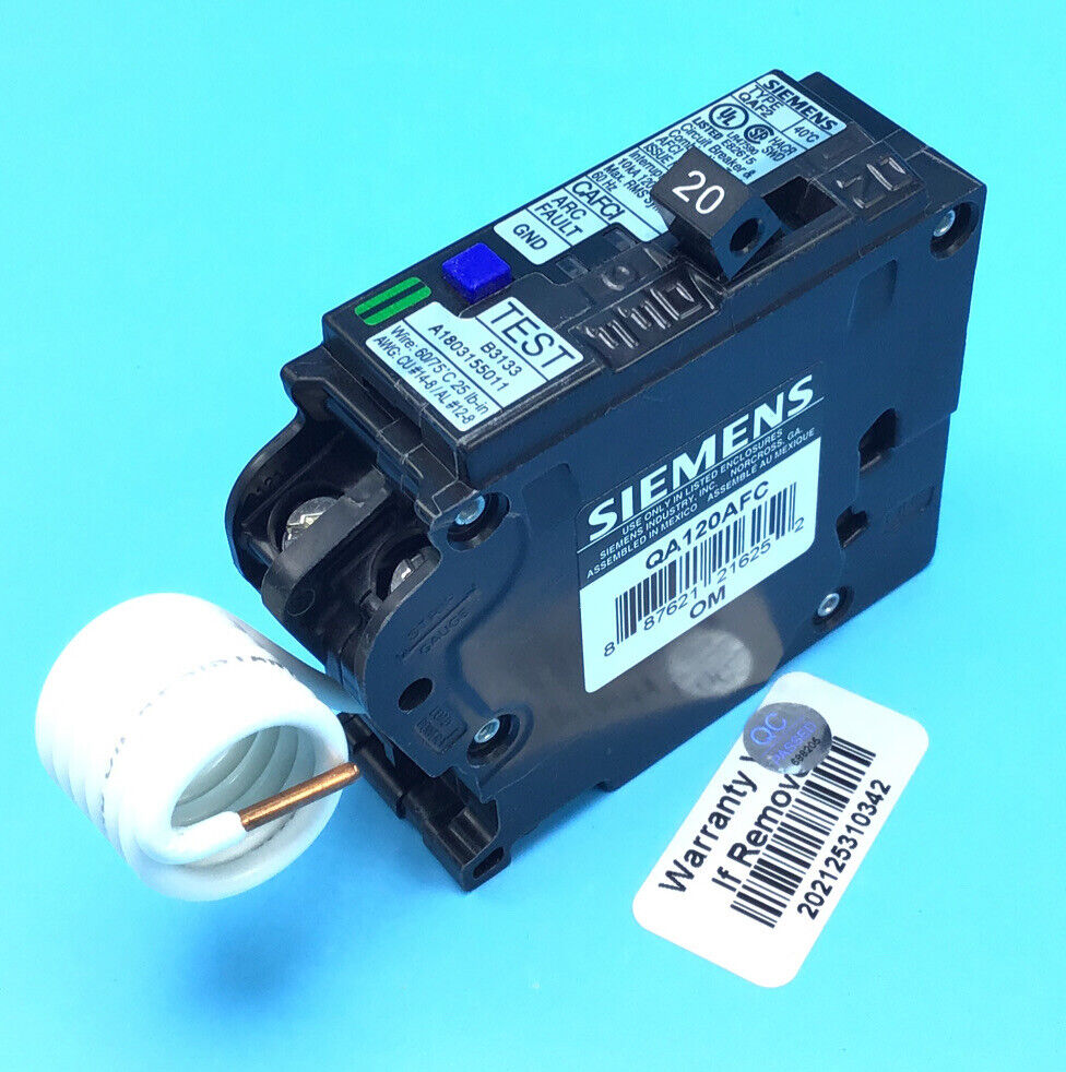 New Circuit Breaker Siemens QA120AFC  20 Amp 1 Pole 120V   AFCI