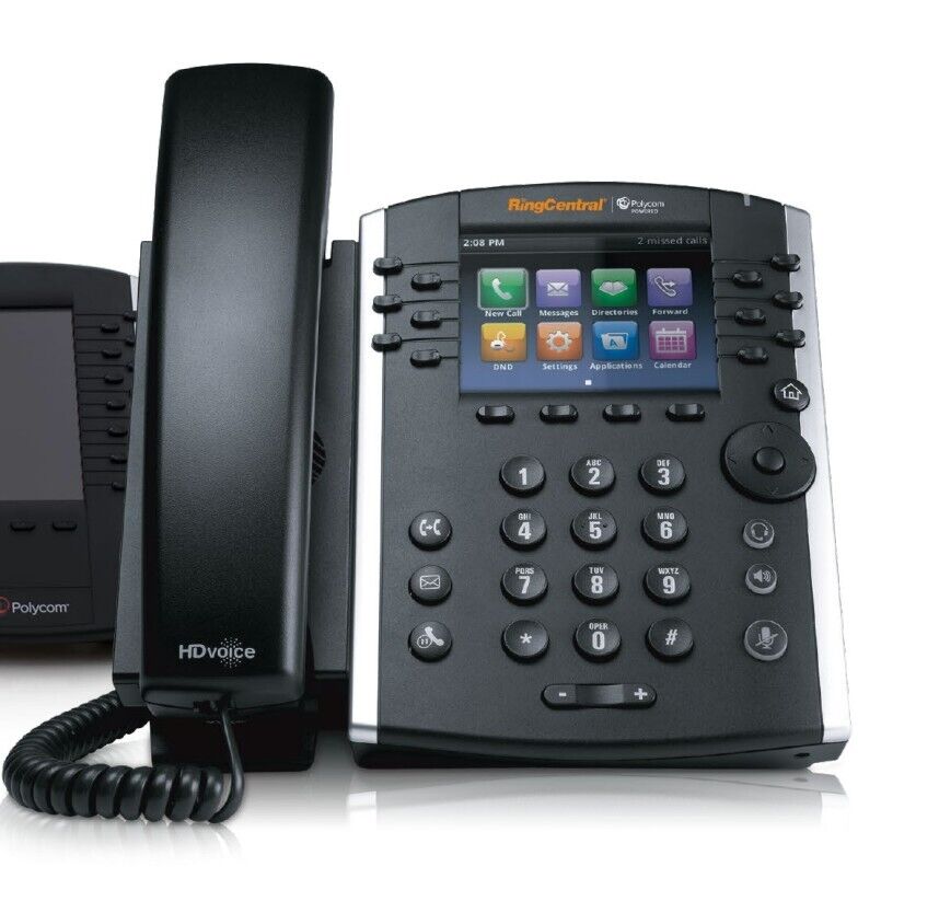 Polycom VVX411 RingCentral VoIP Desktop Business  Phone W/ AC adapter **New**