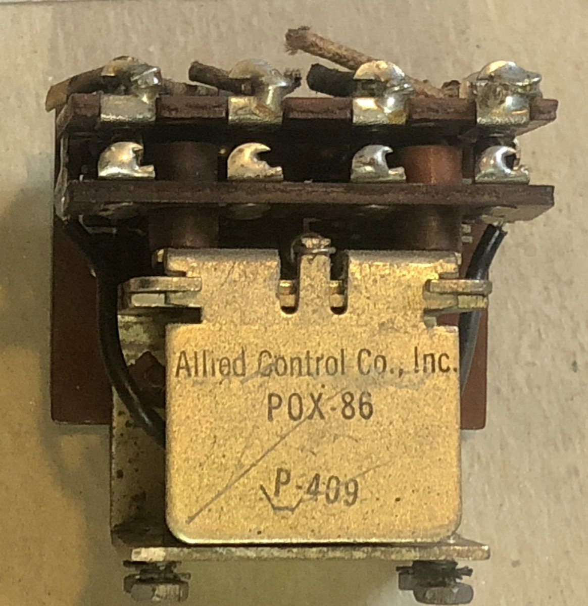 Vintage Allied Control Co. POX-86  4-pole relay  P-409