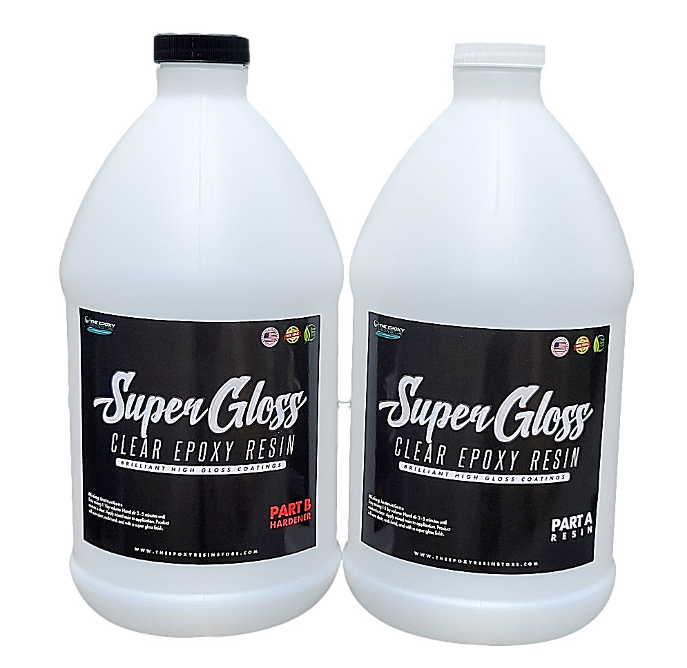 Crystal Clear Epoxy Resin General Purpose Bar Table Top Coating - 1 Gallon Kit