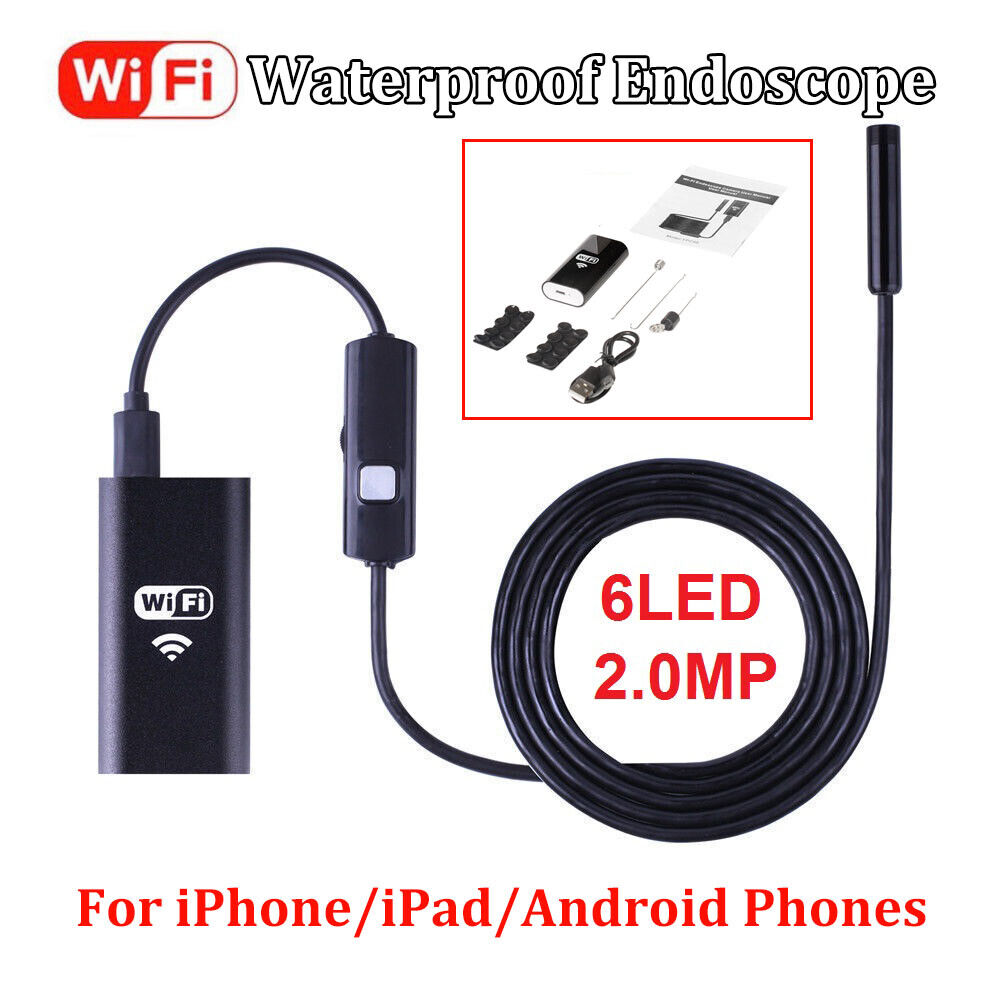 For iPhone Android iOS PC 5.5MM WiFi Borescope Endoscope Snake Inspection Camera