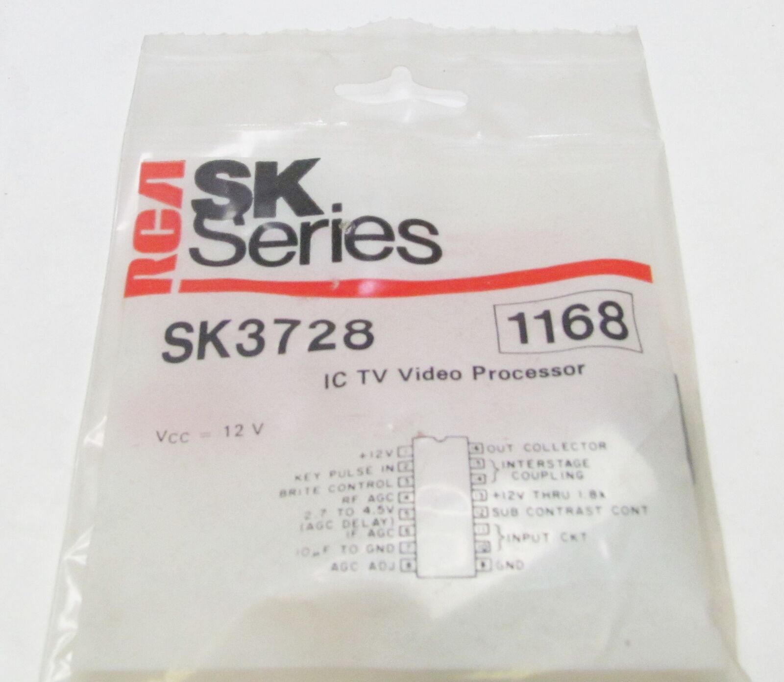 RCA SK3728 - 12V TV Video Processor - 14-Pin DIP IC, NOS NTEOBS-NLA