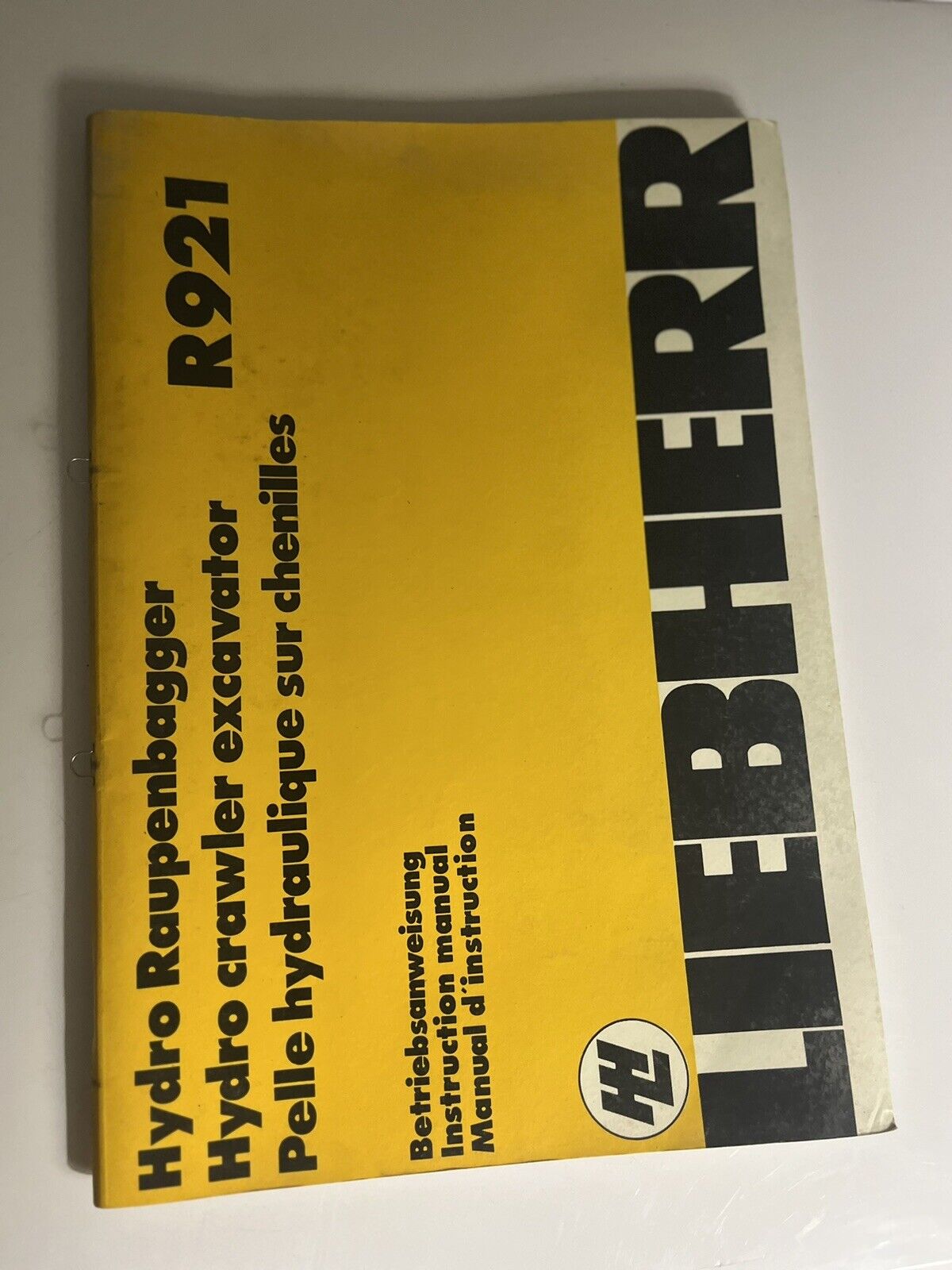 R921 Liebherr Hydro Crawler Excavator Instructions Manual Vintage Antique