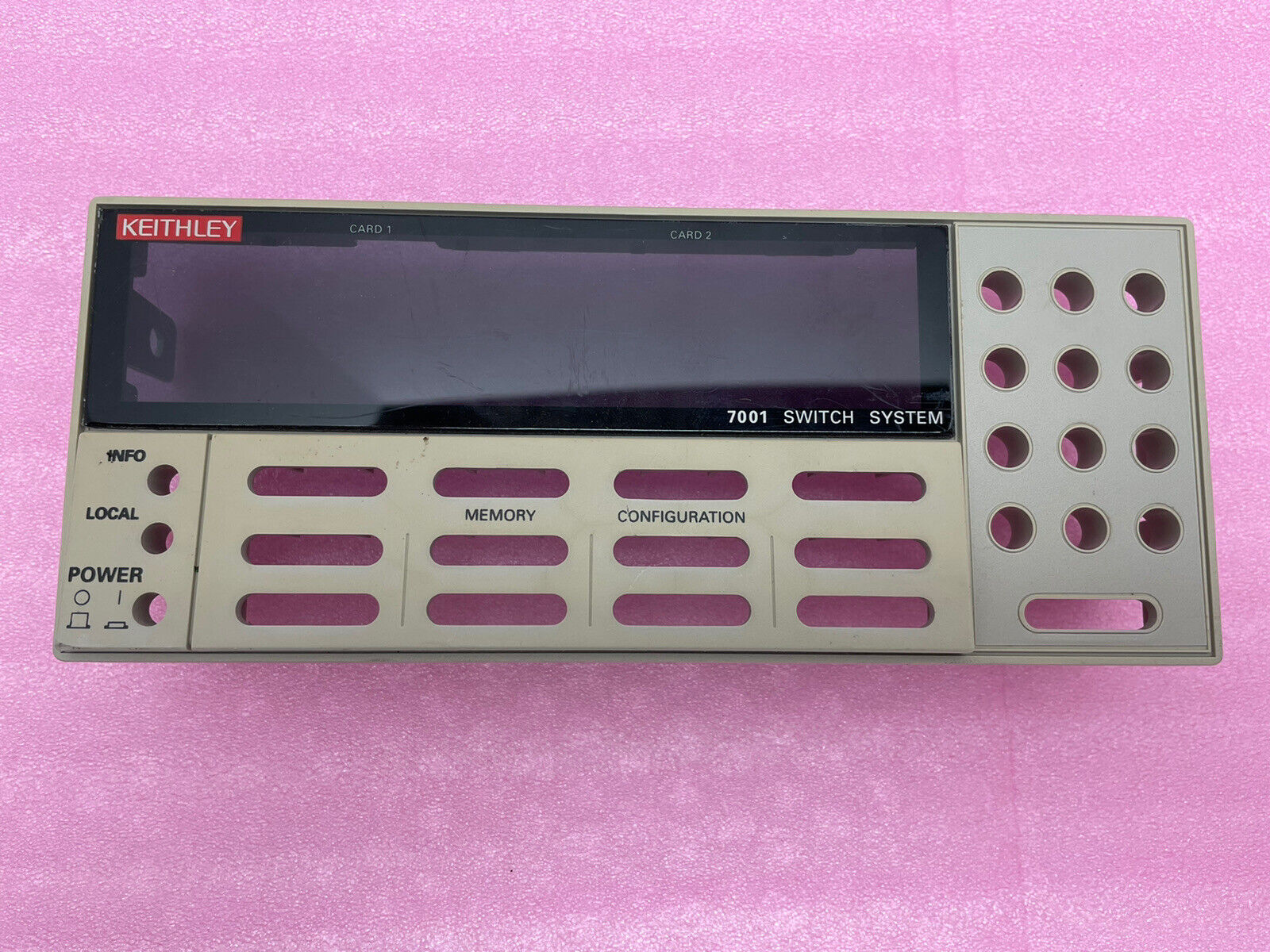 KEITHLEY 7001 SWITCH SYSTEM FACE PLATE FACEPLATE - USED