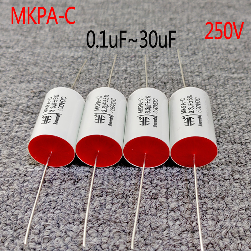 For 0.1uF~30uF DC 250V Capacitor Axial MKPA-C Crossover Tweeter Metallized Film