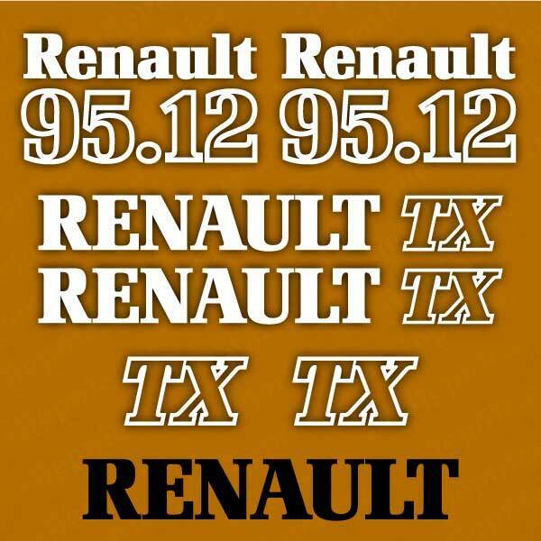 Renault 95.12 TX tractor decal aufkleber adesivo sticker set