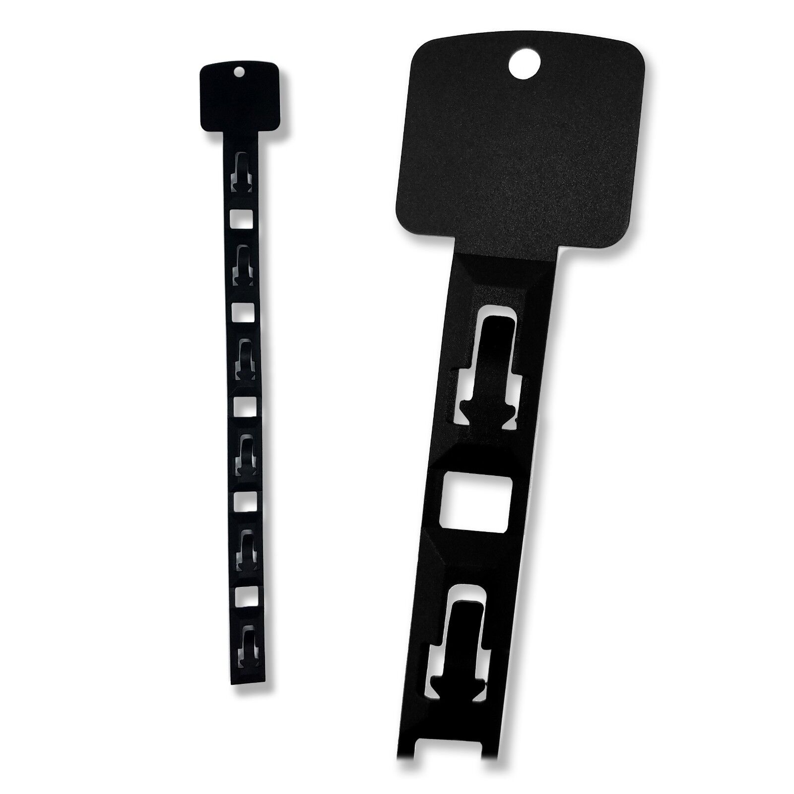 Black Hanging Merchandise Strips Plastic Strip Display with Clips for 6 items