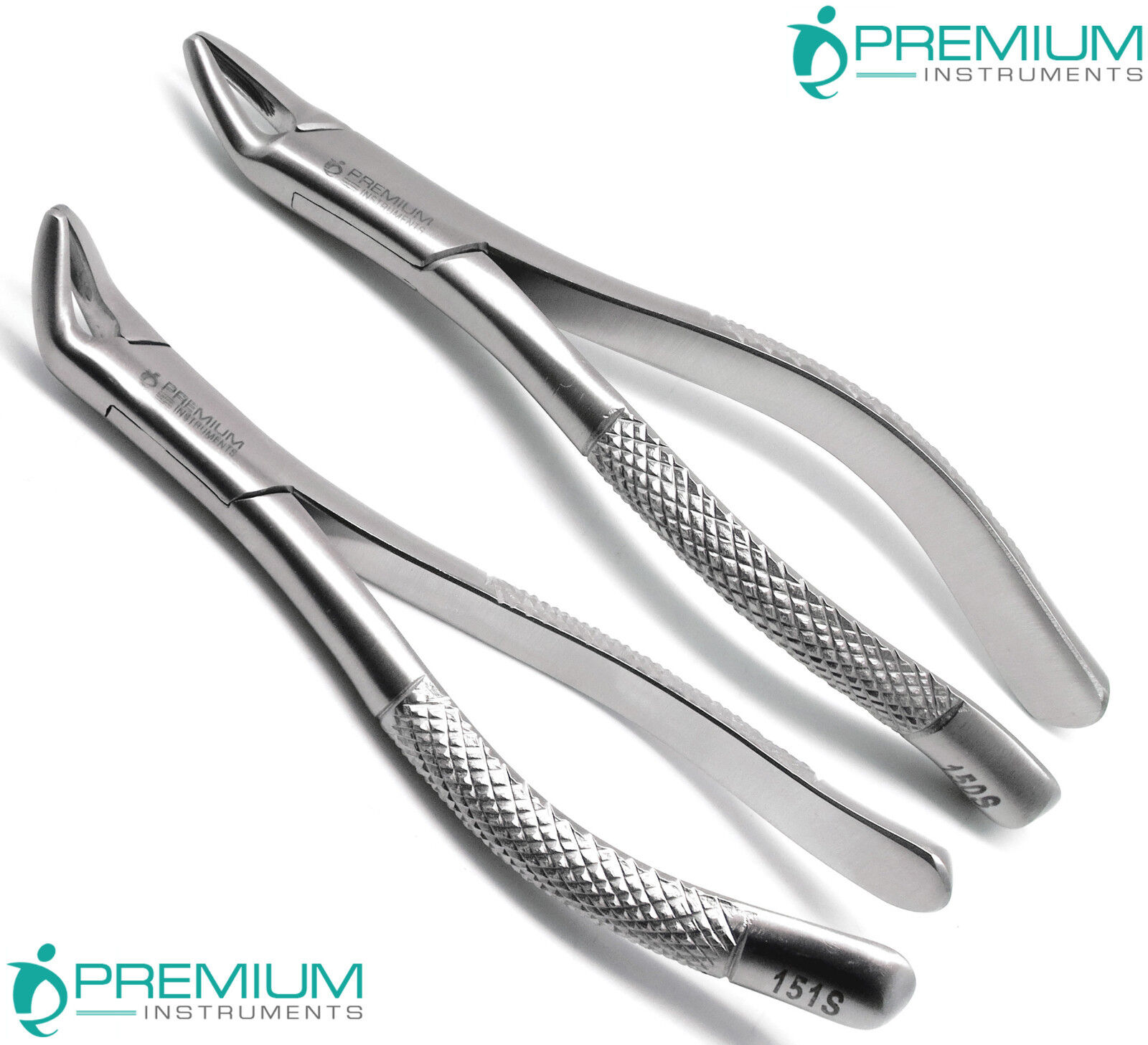 Dental Extracting Forceps 150s & 151s Surgical Tooth Extraction Tools Set of 2