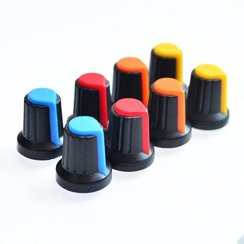 Useful  Hot 10PCS Face Plastic for Rotary Taper Potentiometer Hole 6mm Knob EF