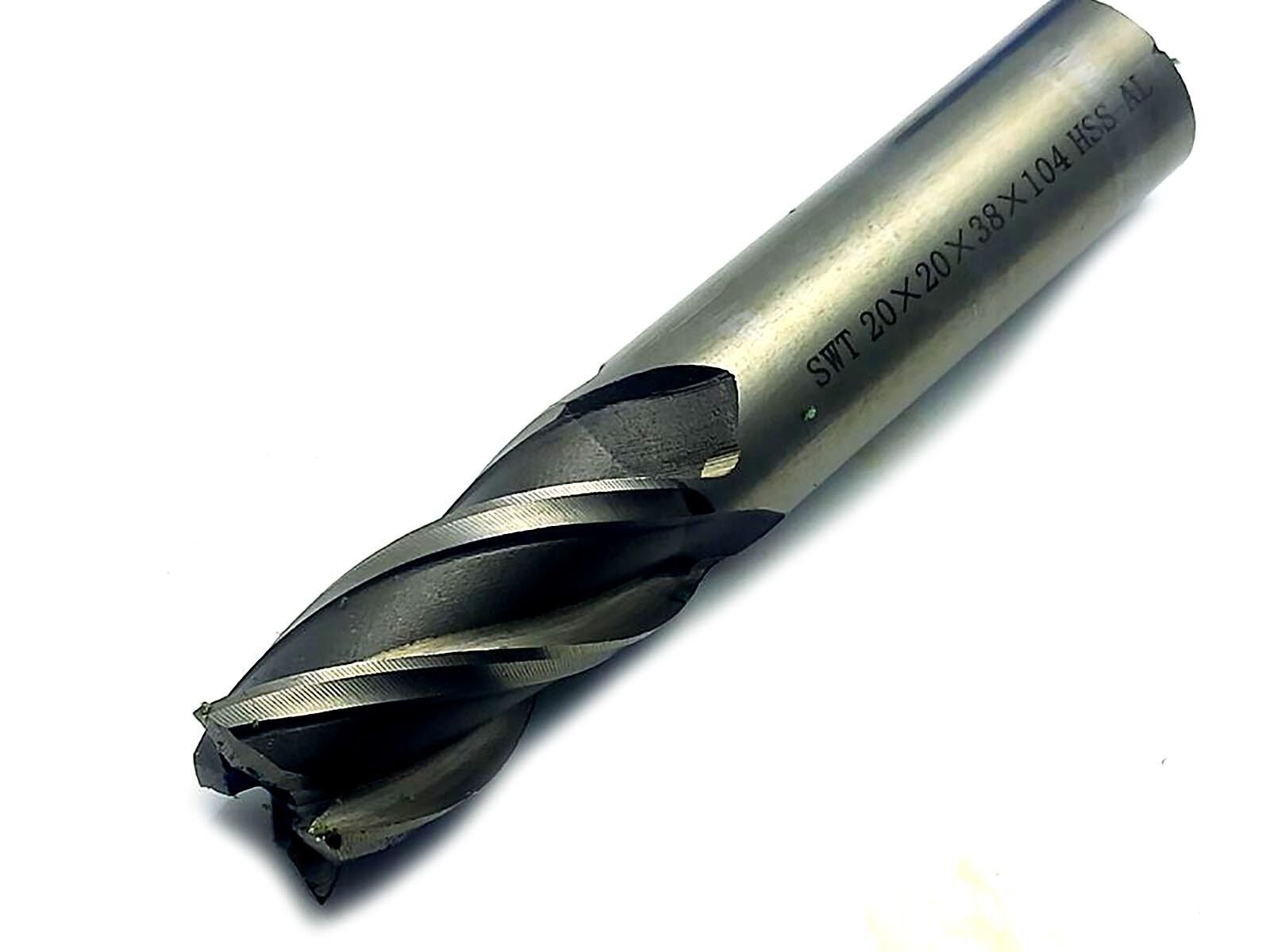 US Stock 20mm Four 4 Flute HSS & Aluminium End Mill Cutter CNC Bit