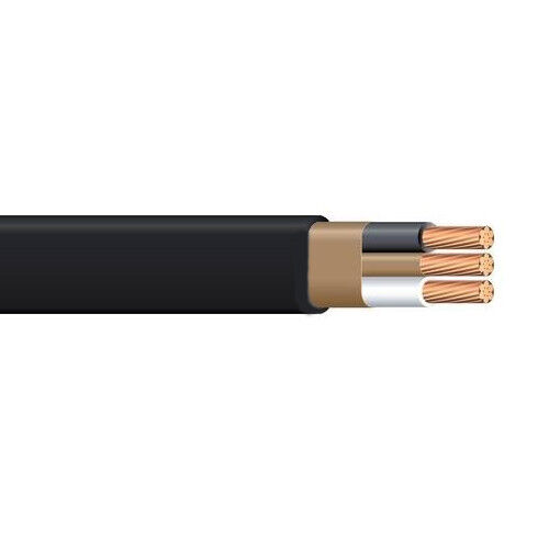 500\' 6/2 NM-B Wire With Ground Non-Metallic Sheathed Cable Black 600V