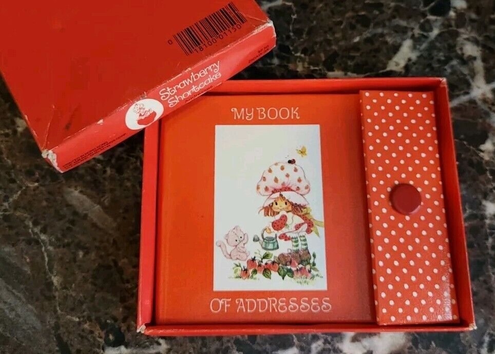 Vintage Unused Strawberry Shortcake My Book Of Addresses W/Original Box