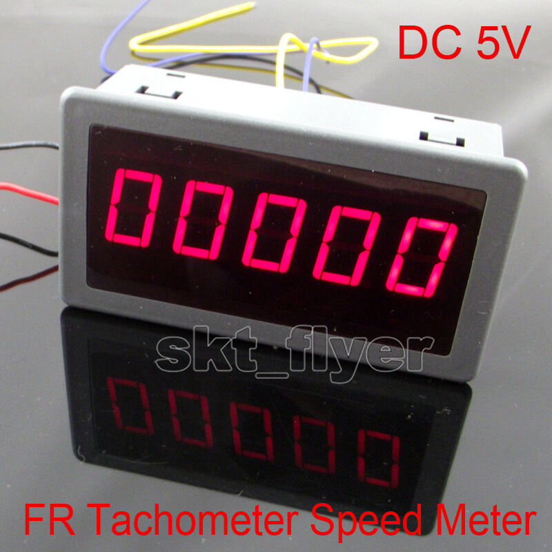 DC 5V Frequency Motor Tachometer Rotate Speed Meter 100KHZ 0.56\