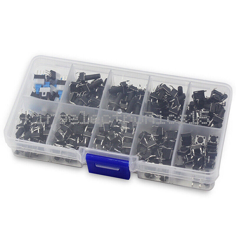180Pcs 10 Values Tactile Push Button Switch Micro Momentary Tact Assorted NEW