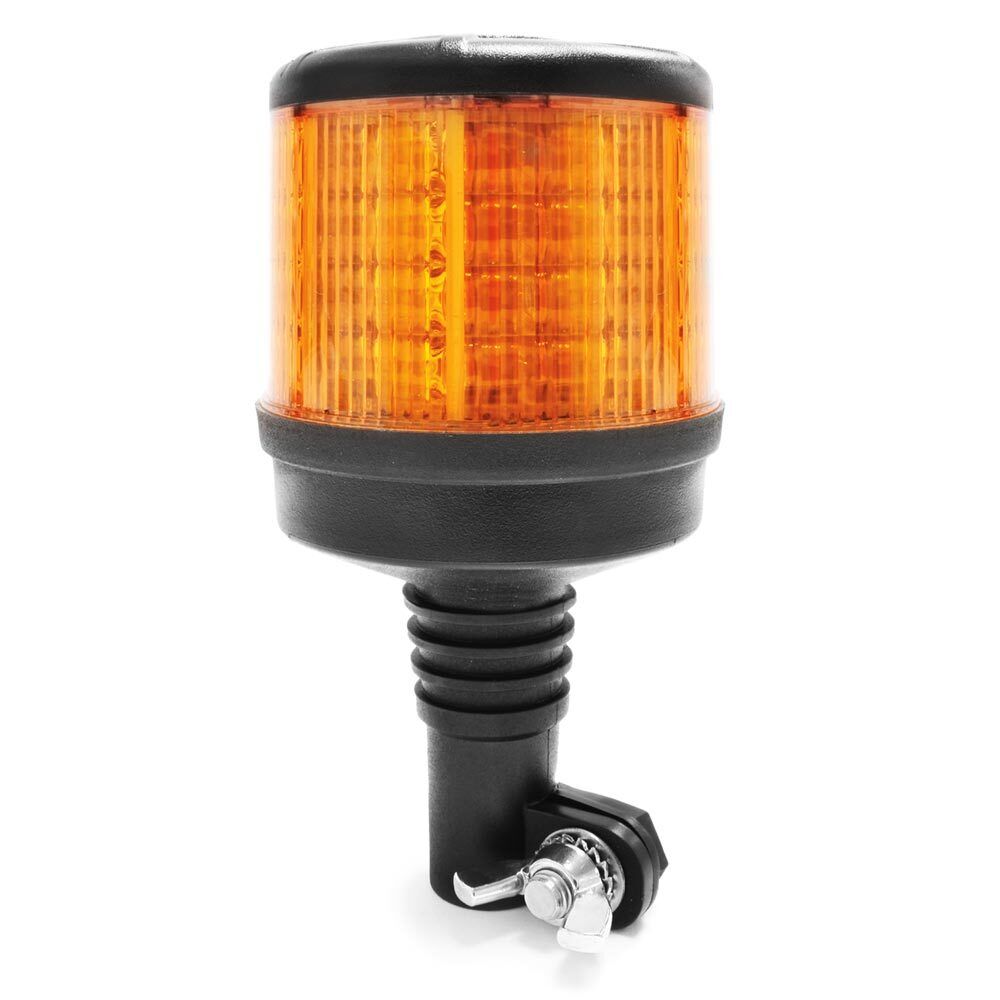DIN Pole Mount Amber LED Flashing Light Beacon With Multiple Flash Patterns