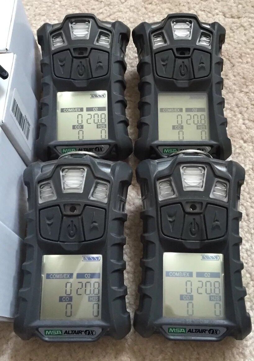 MSA altair 4X multi gas 4-gas Monitor detector O2,H2S,CO,LEL Charger calibrated