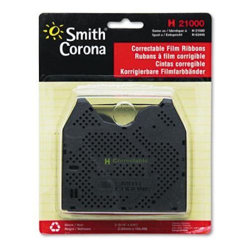 Genuine OEM Smith Corona H Series 21000 Correctable Typewriter Ribbon - 2 Pack 