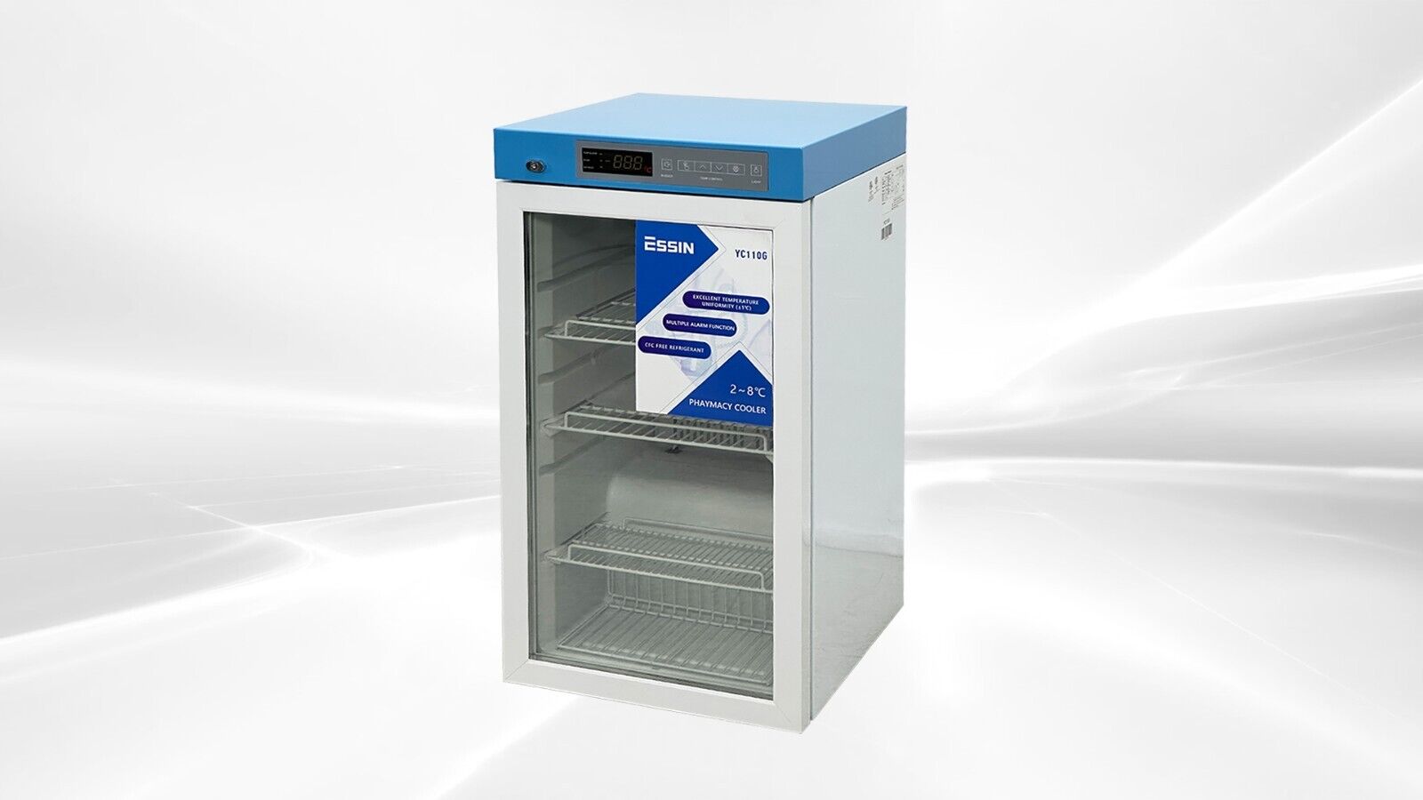 NEW Pharmacy Lab Medicine Refrigerator Glass Door Display 3.18 cu ft 115V NSF