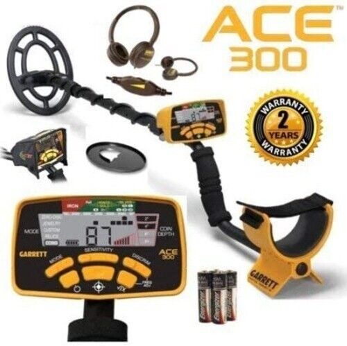 Garrett ACE 300 Metal Detector Waterproof Coil, Headphones, Coil and Rain Cover