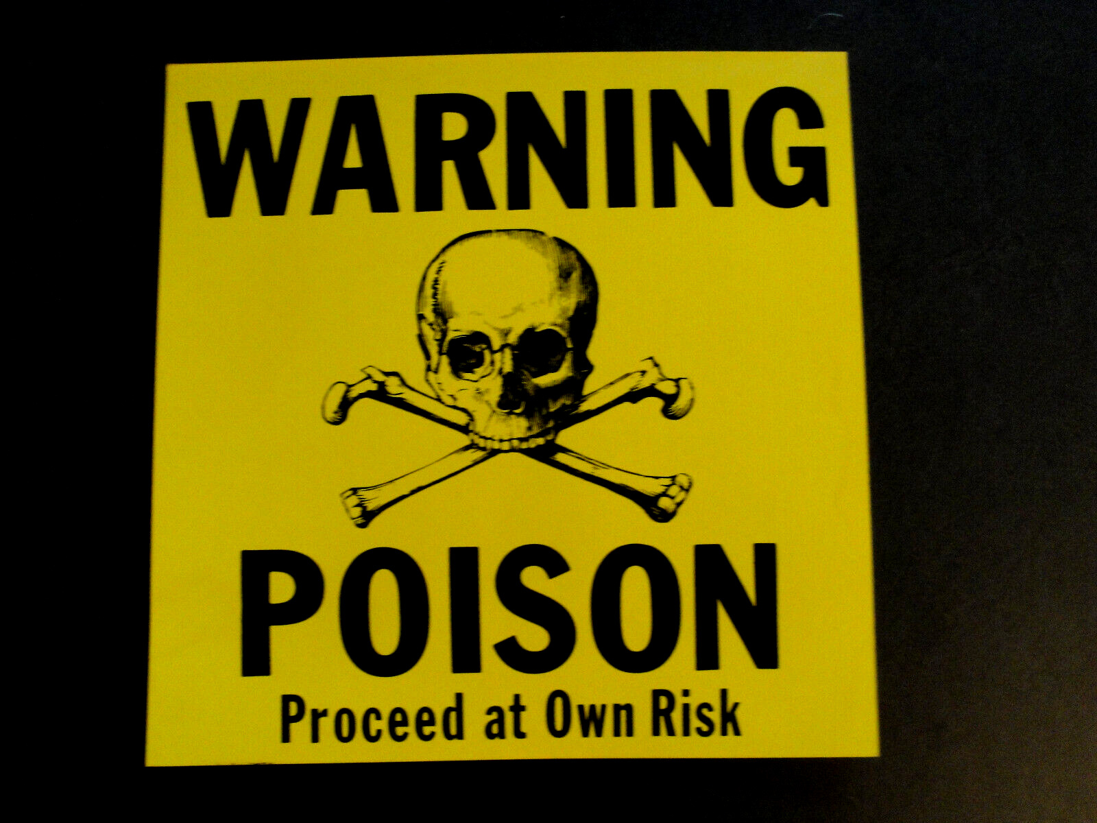 Warning Poison Metal Sign 11x11 Vintage Industrial Factory Danger Safety Ad NOS