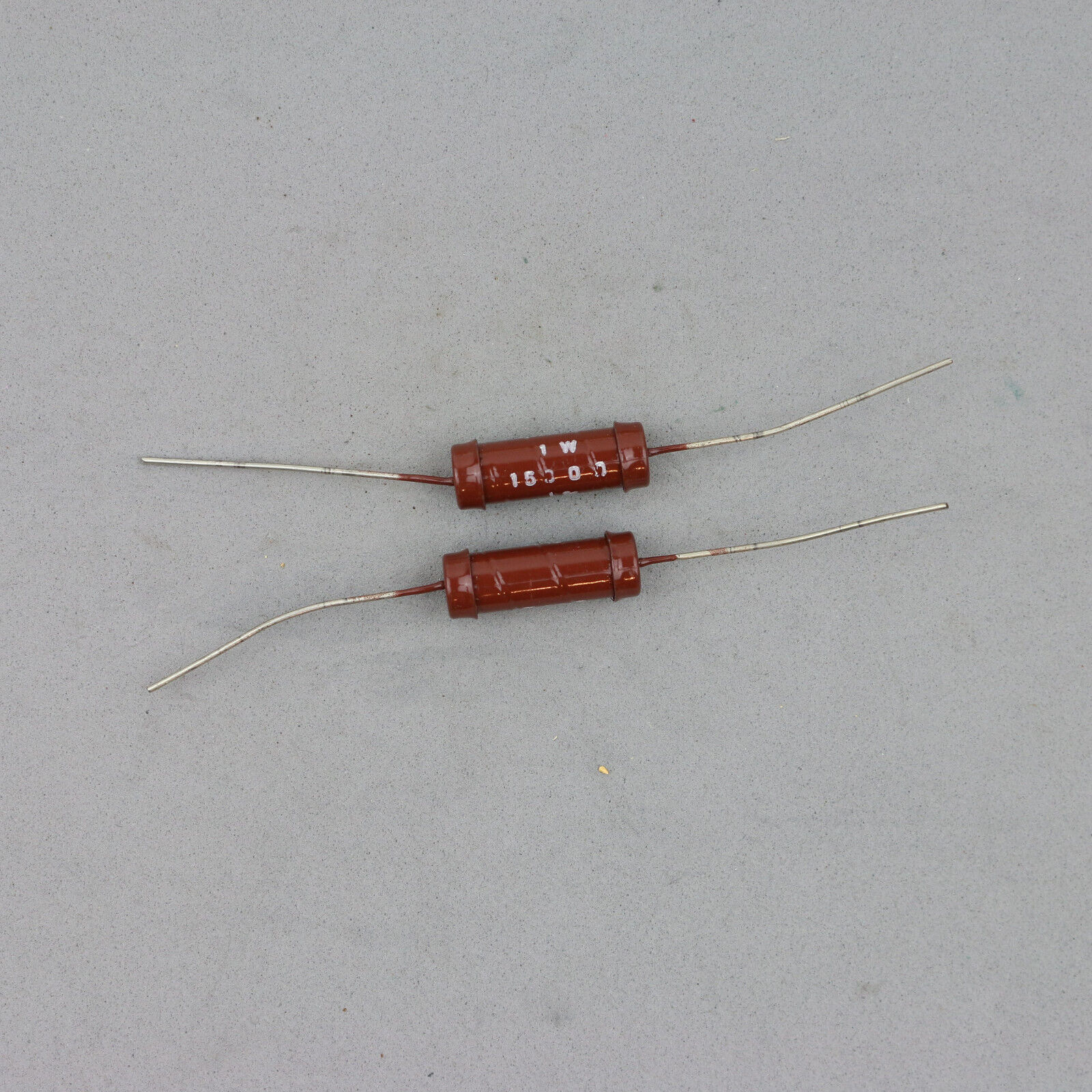 Pair Vintage EofC Resistor 1.5K Ohm 1W Watt 1% Precision Carbon Film 1500 NOS